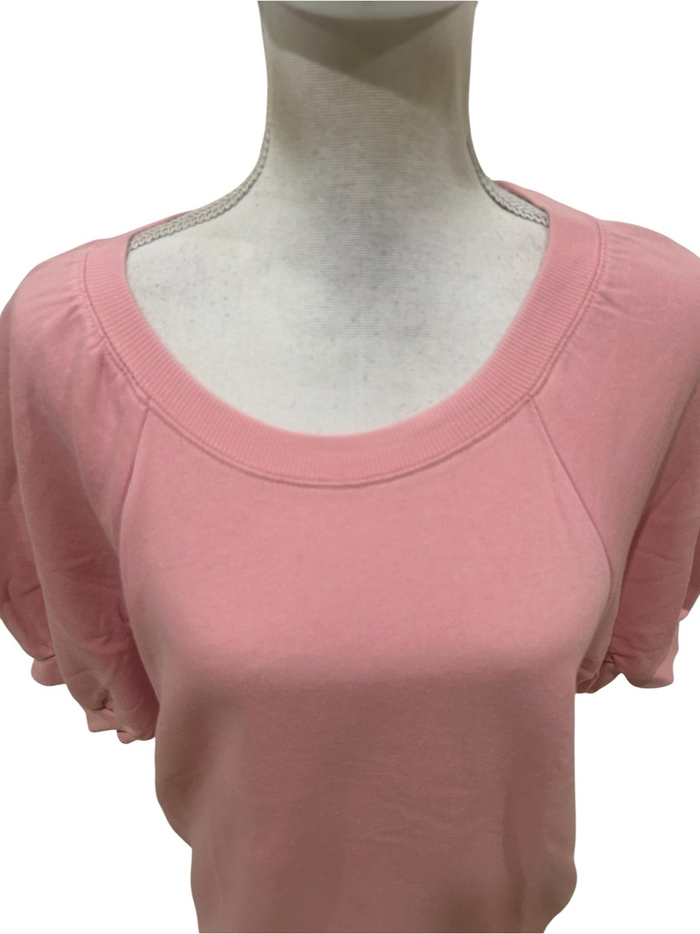 Z Supply pale Pink Puff-Sleeve 100% cotton Sweatshirt size medium - Picture 4 of 8